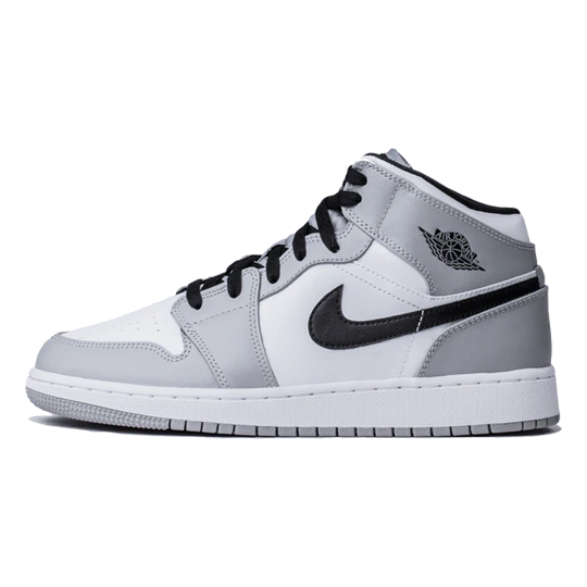 Air Jordan 1 Mid GS Light Smoke Grey