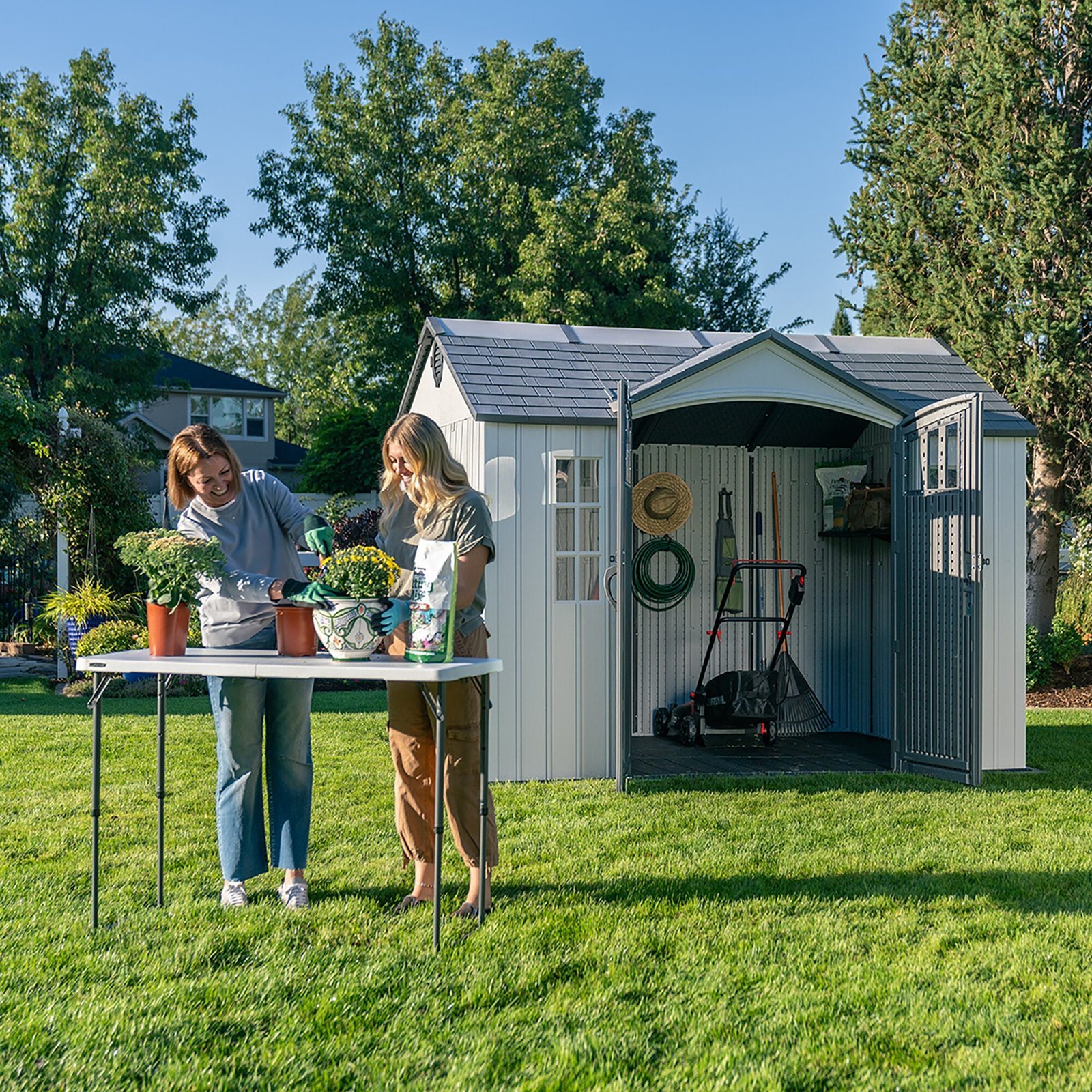 Lifetime 10 Ft. X 8 Ft. Side Entry Outdoor Storage Shed - Image 24