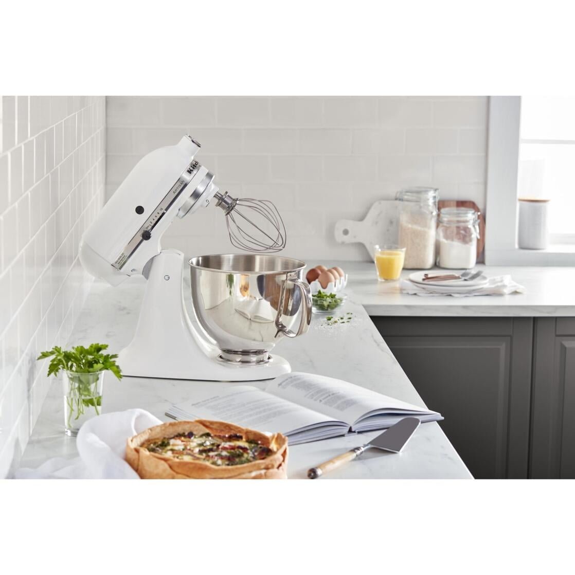 KitchenAid Artisan Series 5-Quart Tilt-Head Stand Mixer, White, KSM150PS - Image 6