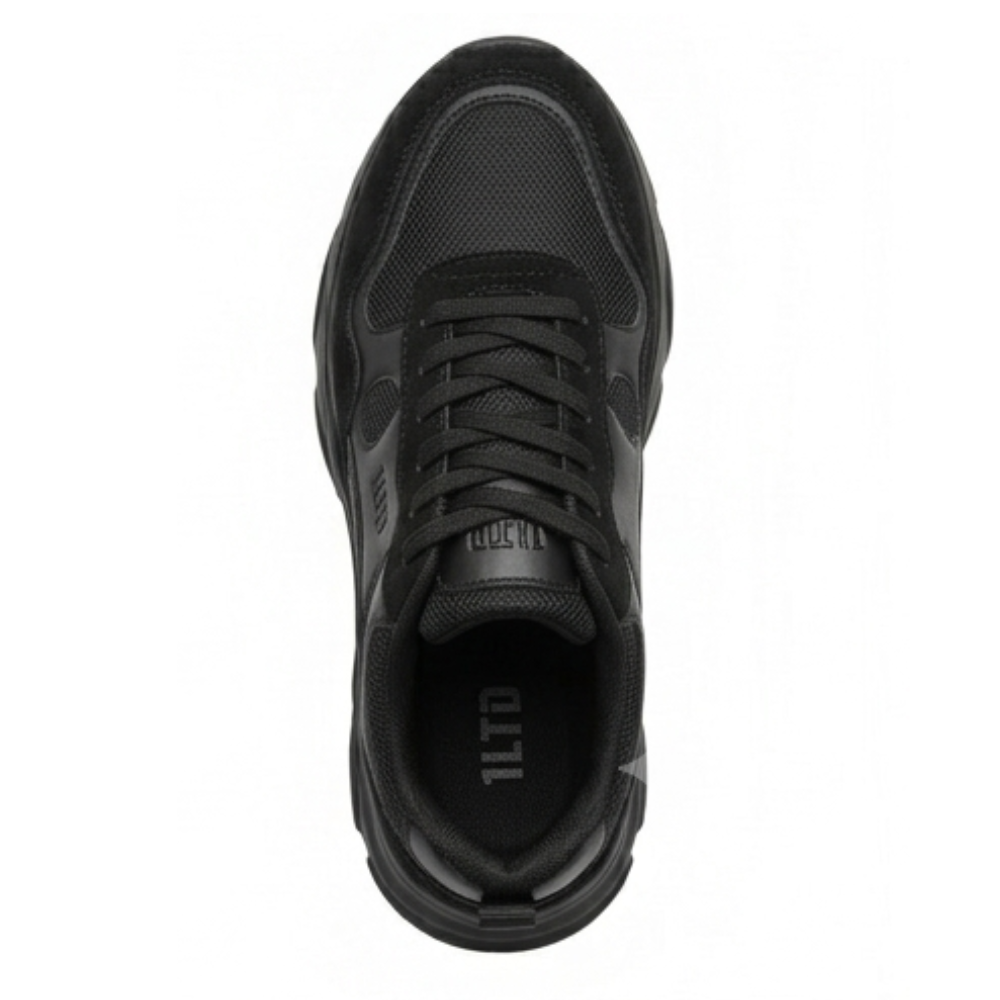Men Black Breathable Lightweight Casual Sneakers - Image 2