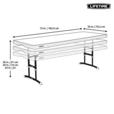 Lifetime 6-Foot Adjustable Height Nesting Table (Commercial) - Image 38