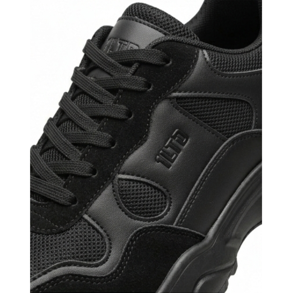 Men Black Breathable Lightweight Casual Sneakers - Image 3