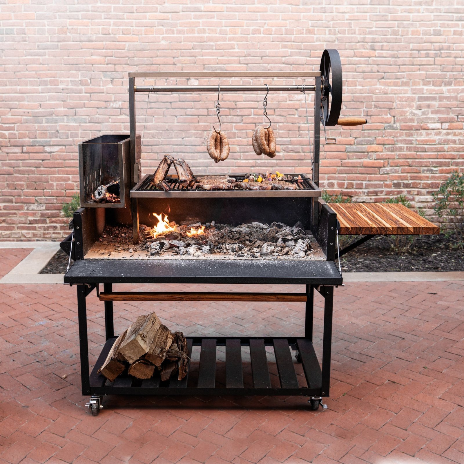 Premium Argentine/Santa Maria BBQ Grill with Wood Fire and Charcoal Grill - Image 13