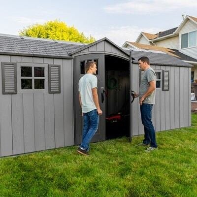 Lifetime 20 x 8 Foot Outdoor Storage Shed - Image 43