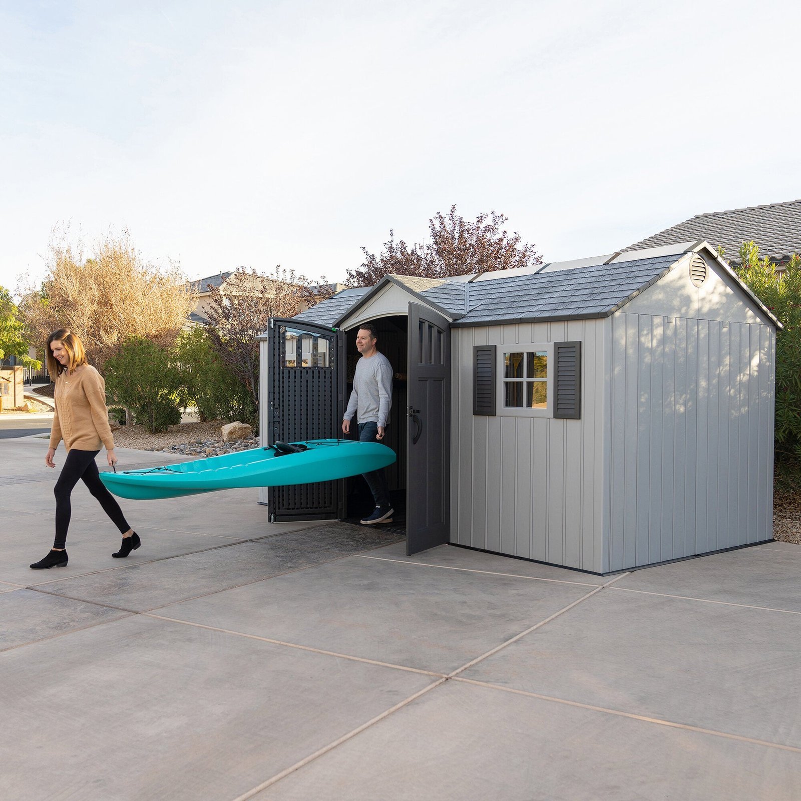 Lifetime 15 x 8 Outdoor Storage Shed - Image 10