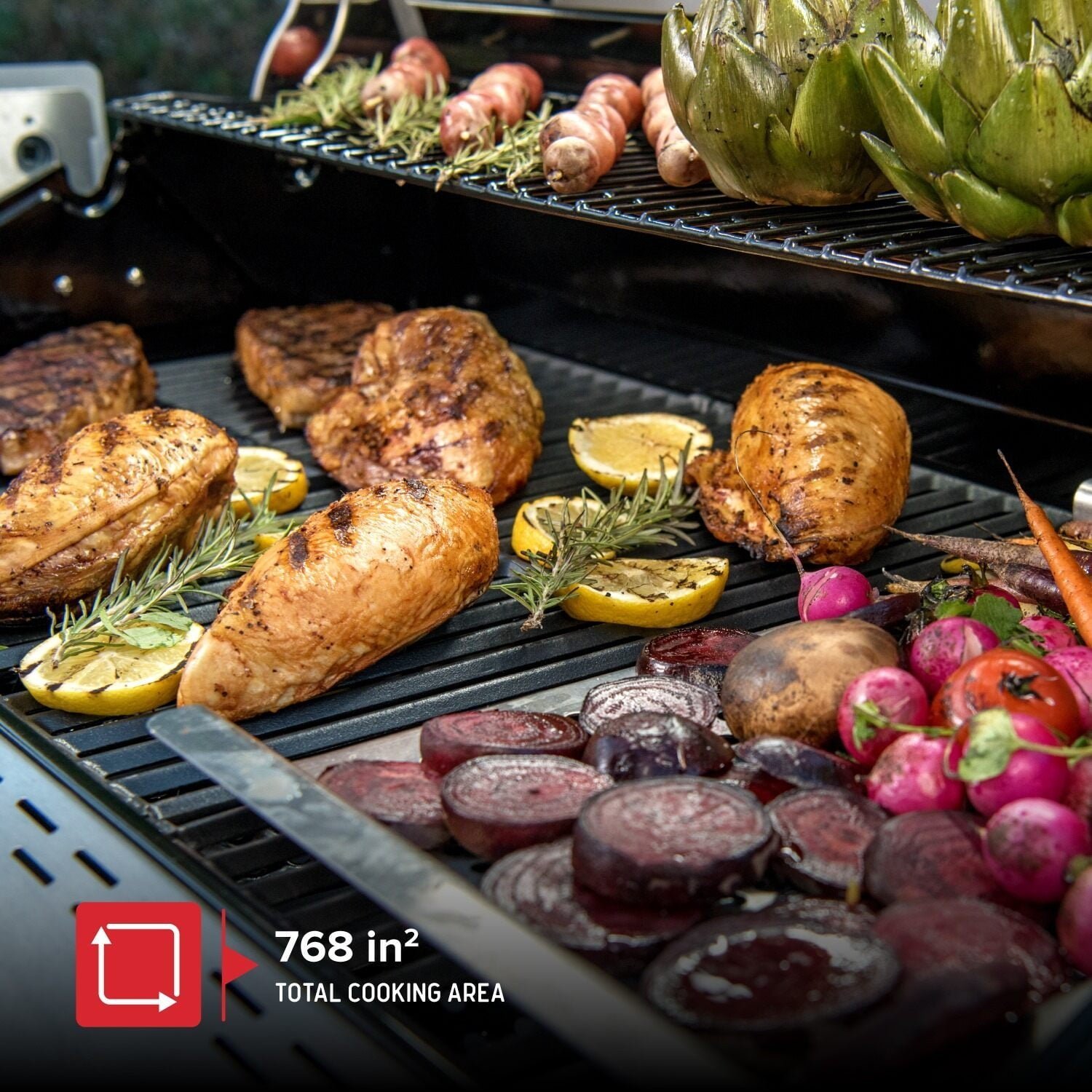 Nexgrill Deluxe 6-Burner Propane Gas Grill with Ceramic Searing Side Burner, Rotisserie Kit, 60,000 BTUs Output, and Stainless Steel Control Panel, BBQ Grill Perfect for Outdoor Gatherings 720-0896B - Image 3