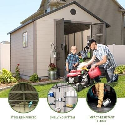 Lifetime 11 Ft. x 13.5 Ft. Outdoor Storage Shed - Image 4