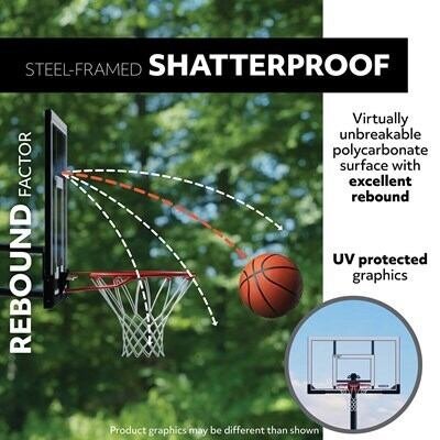 Lifetime 48-Inch Shatterproof Fusion Mounted Backboard - Image 3