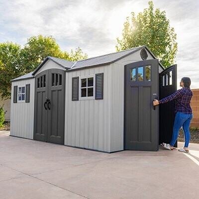 Lifetime 15-ft x 8-ft Dual Entry Outdoor Storage Shed - Image 7
