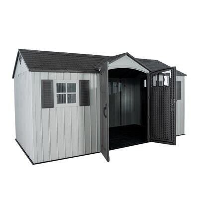 Lifetime 15-ft x 8-ft Dual Entry Outdoor Storage Shed - Image 13