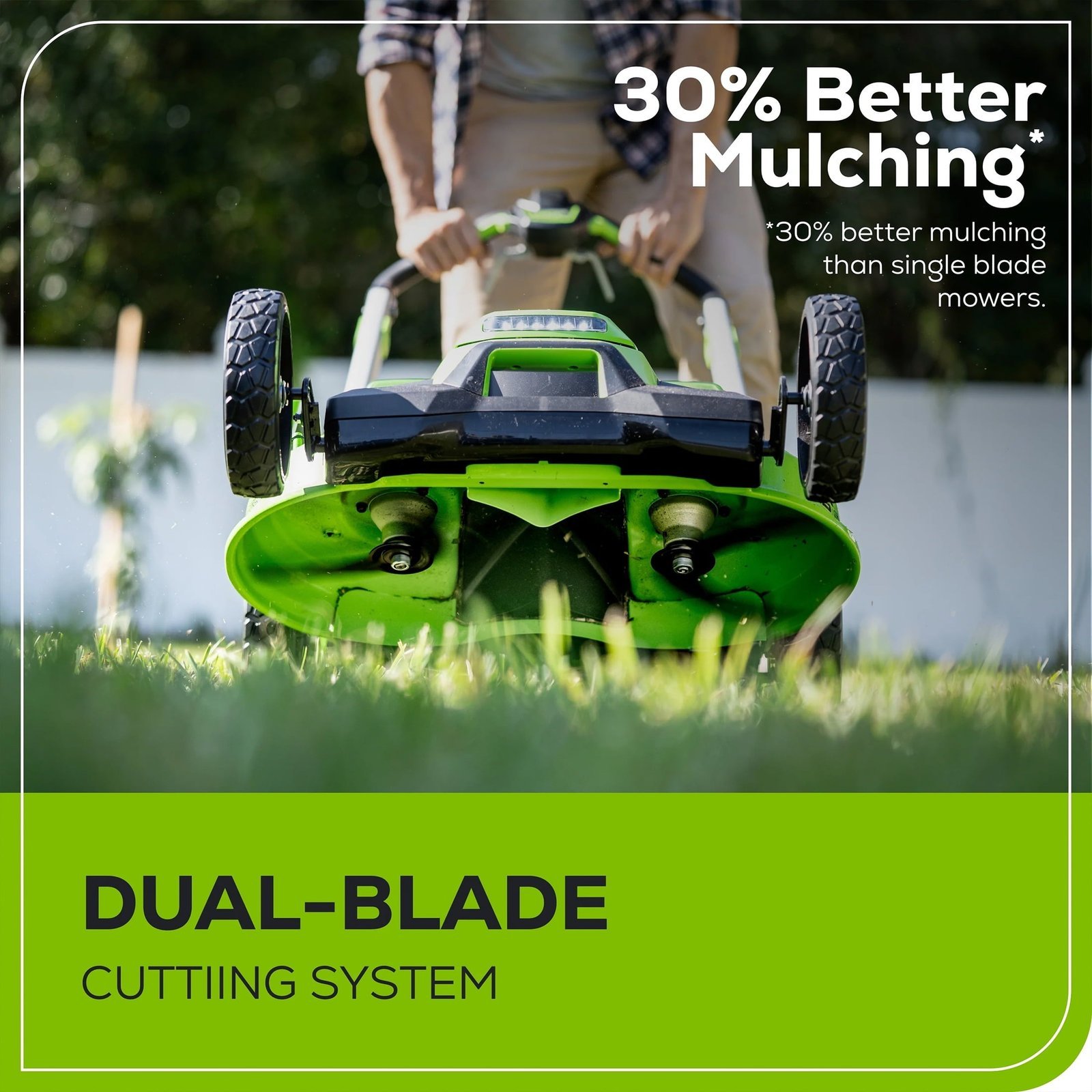 Greenworks 60V 25" Cordless Brushless Self-Propelled Mower + Two (2) 4.0Ah Batteries & Dual Port Charger - Image 6