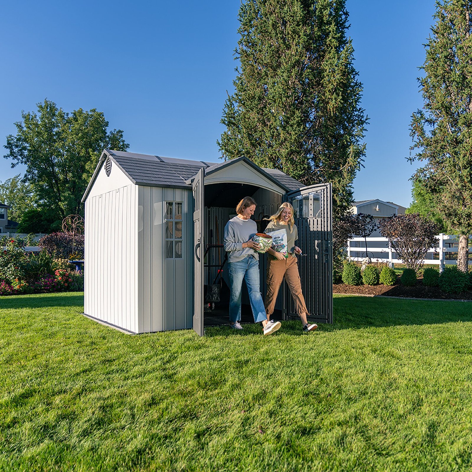 Lifetime 10 Ft. X 8 Ft. Side Entry Outdoor Storage Shed - Image 23