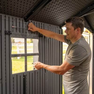 Lifetime 20 x 8 Foot Outdoor Storage Shed - Image 56