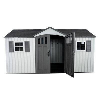Lifetime 15-ft x 8-ft Dual Entry Outdoor Storage Shed - Image 12