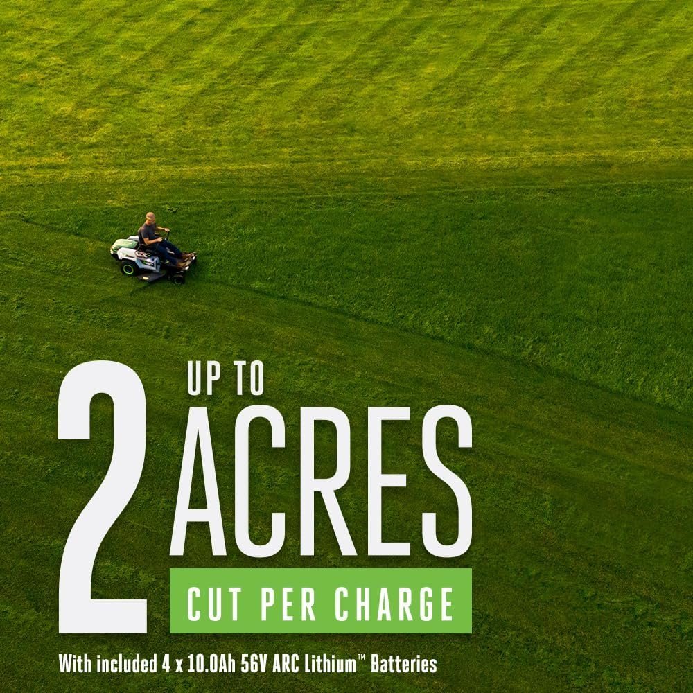 EGO Power+ Electric Riding Lawn Mower, 42" Deck with Zero Turn Radius, Includes (4) 56V 10.0Ah Batteries and Charger - ZT4204L - Image 3