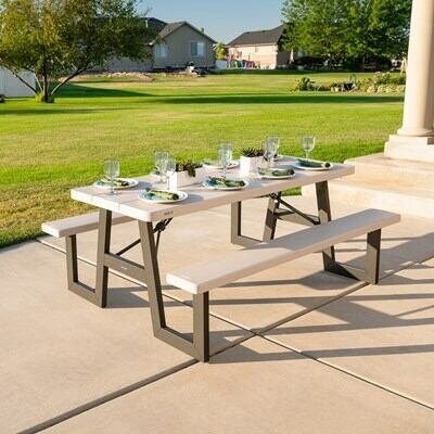 Lifetime 6-Foot W-Frame Folding Picnic Table - Image 6