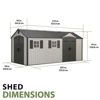 Lifetime 17.5 Ft. x 8 Ft. Outdoor Storage Shed - Image 8