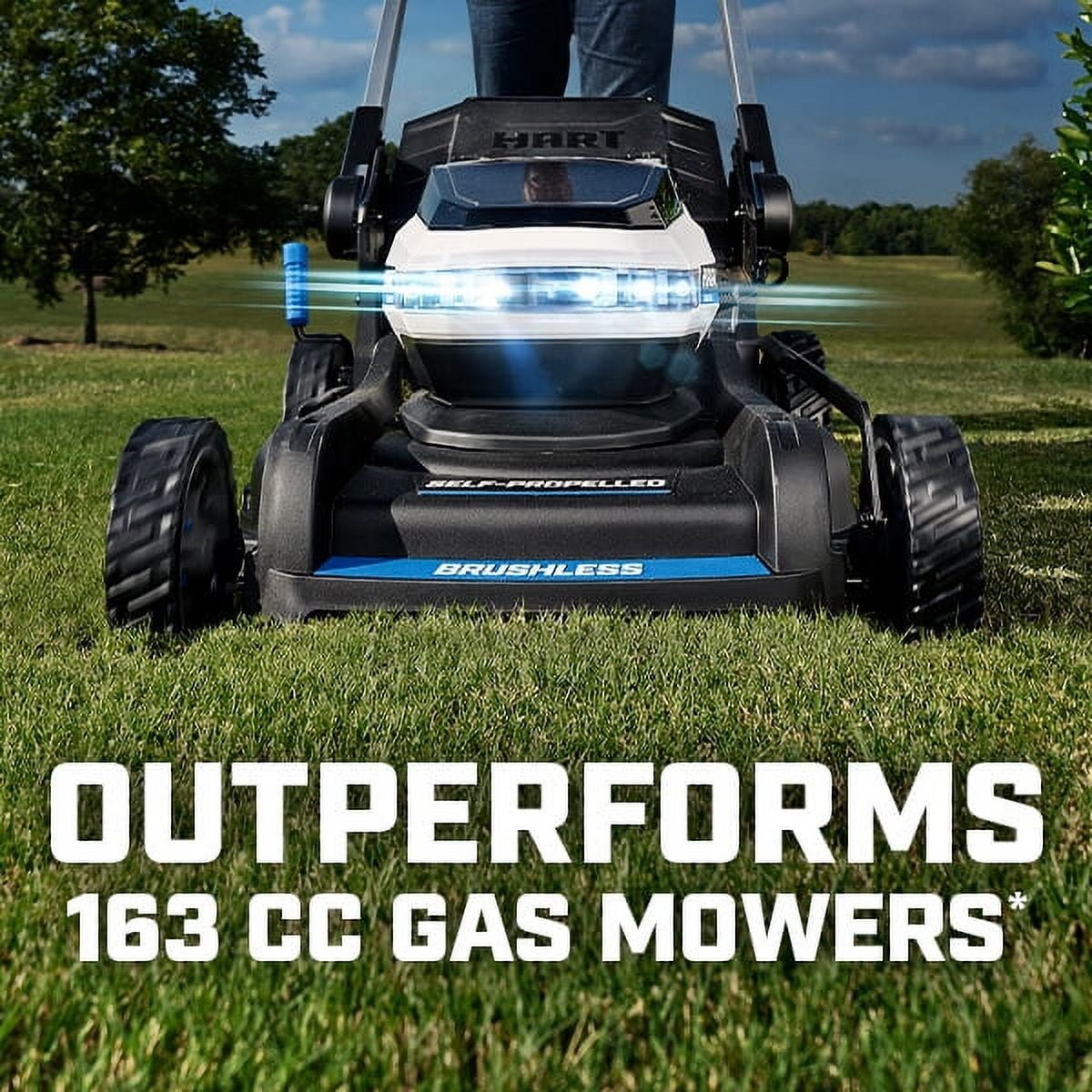 HART 40-Volt 21-inch Supercharge 3-in-1 Self-Propelled Mower Kit, (2) 6.0Ah Lithium-Ion Batteries - Image 3