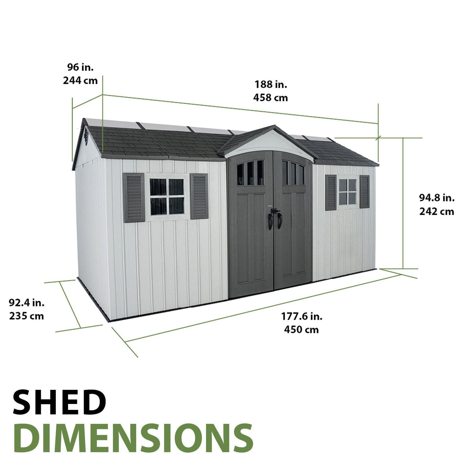 Lifetime 15 x 8 Outdoor Storage Shed - Image 8