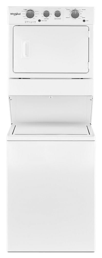 Whirlpool 3.5 Cu. Ft. Stacked Electric Laundry Center with 9 Wash Cycles and AutoDry System, White - Image 2