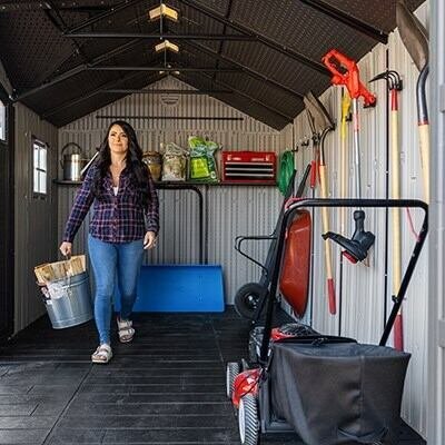 Lifetime 15-ft x 8-ft Dual Entry Outdoor Storage Shed - Image 9