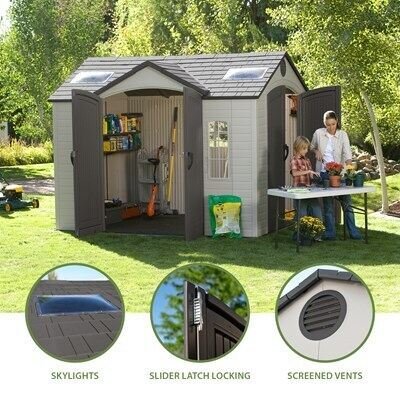 Lifetime 10 Ft. x 8 Ft. Outdoor Storage Shed - Image 3