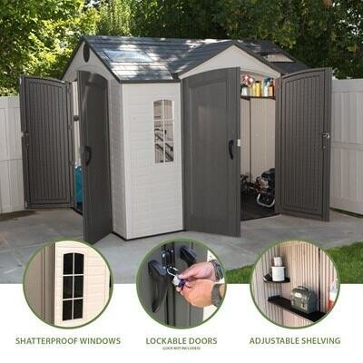 Lifetime 10 Ft. x 8 Ft. Outdoor Storage Shed - Image 4