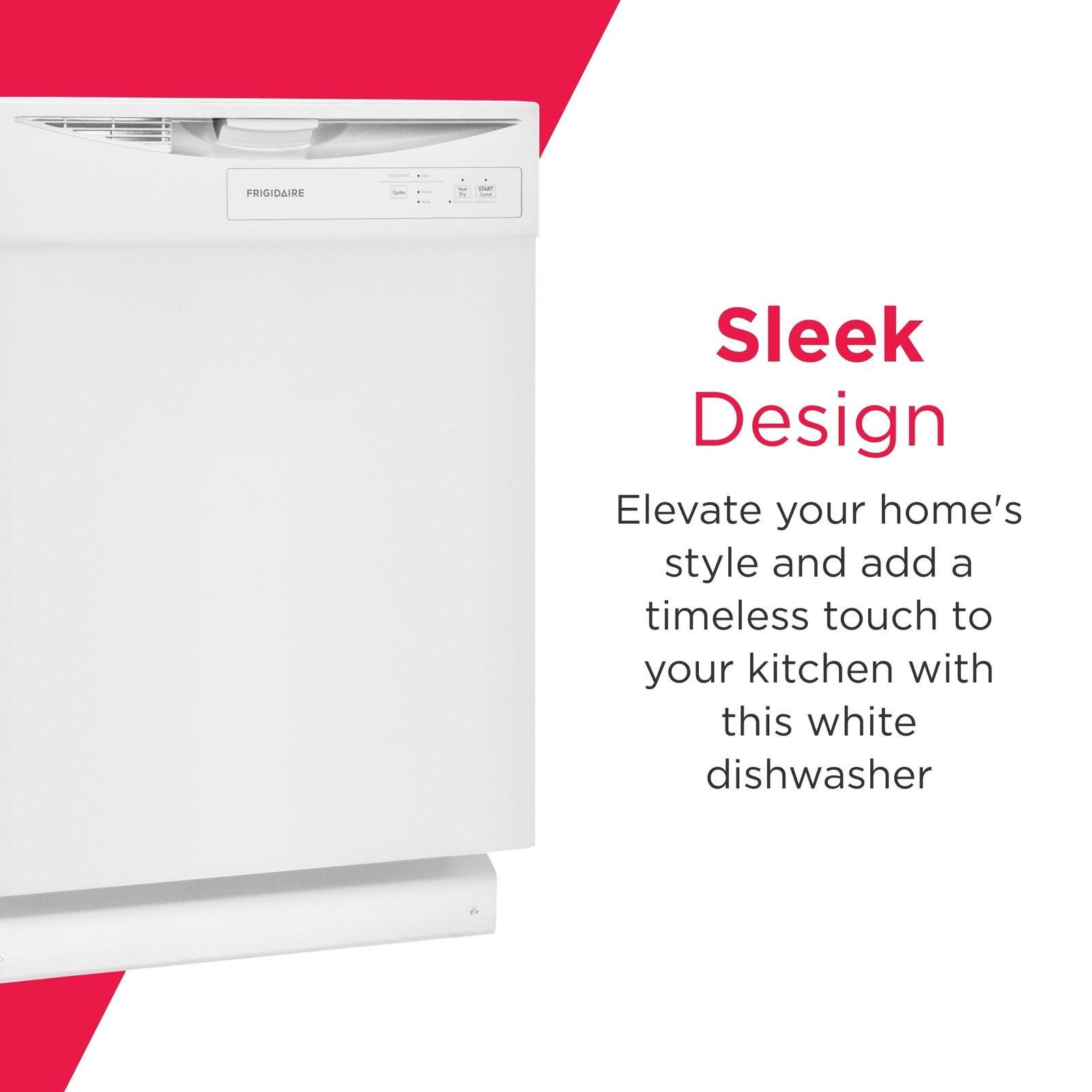 Frigidaire FDPC4221AW 24" Built-In Dishwasher, Front Control, White - Image 5