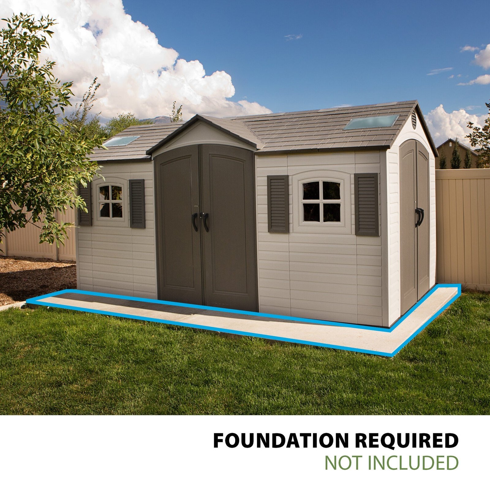 Lifetime 15 Ft. x 8 Ft. Outdoor Storage Shed - Image 5