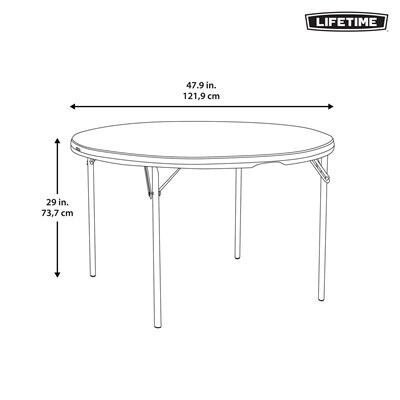 Lifetime 48-Inch Round Nesting Table (Light Commercial) - Image 11