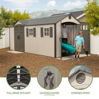 Lifetime 17.5 Ft. x 8 Ft. Outdoor Storage Shed - Image 3