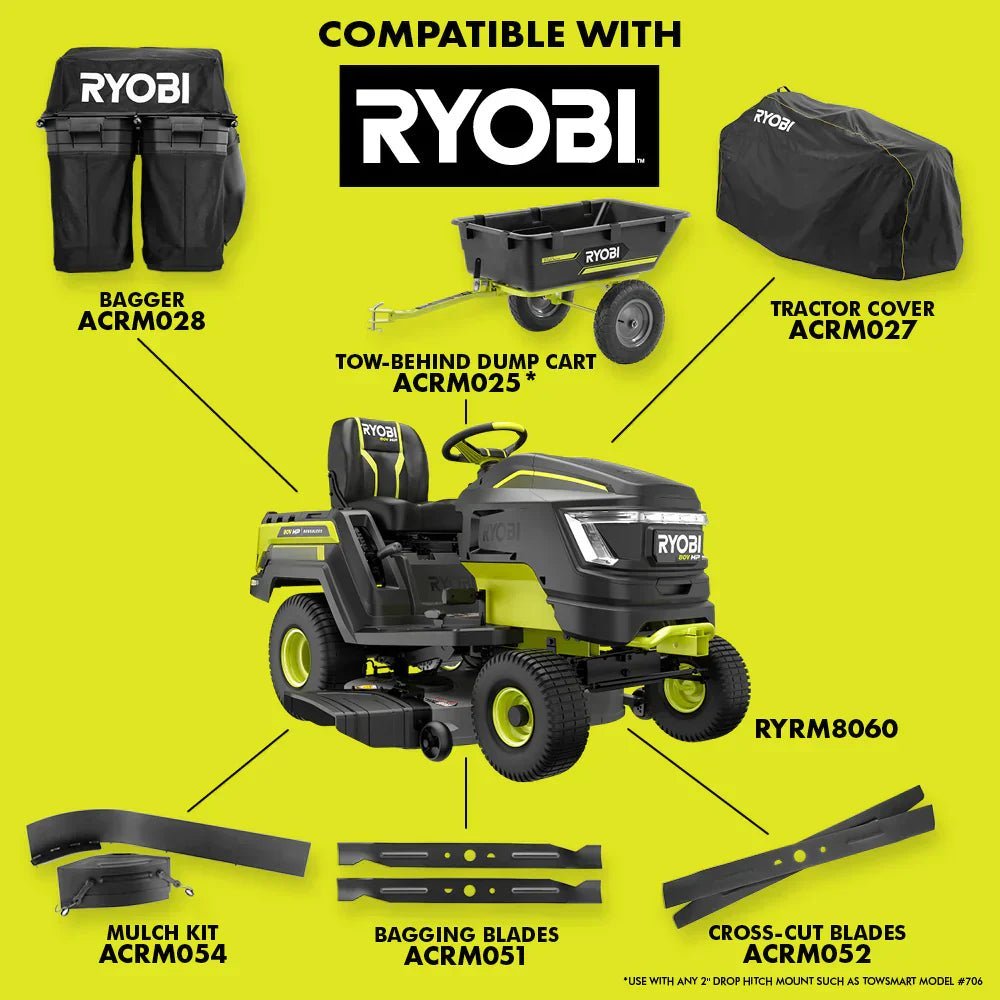 Brushless 80V Hp 46-Inch Cordless Lawn Tractor Battery Powered - Image 12