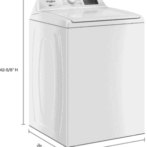 Whirlpool WTW4107SW 4.2 - 4.3 Cu. Ft Top Load Washer with 2-in-1 Removable Agitator, White