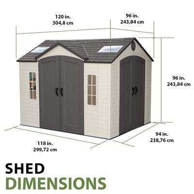 Lifetime 10 Ft. x 8 Ft. Outdoor Storage Shed - Image 9