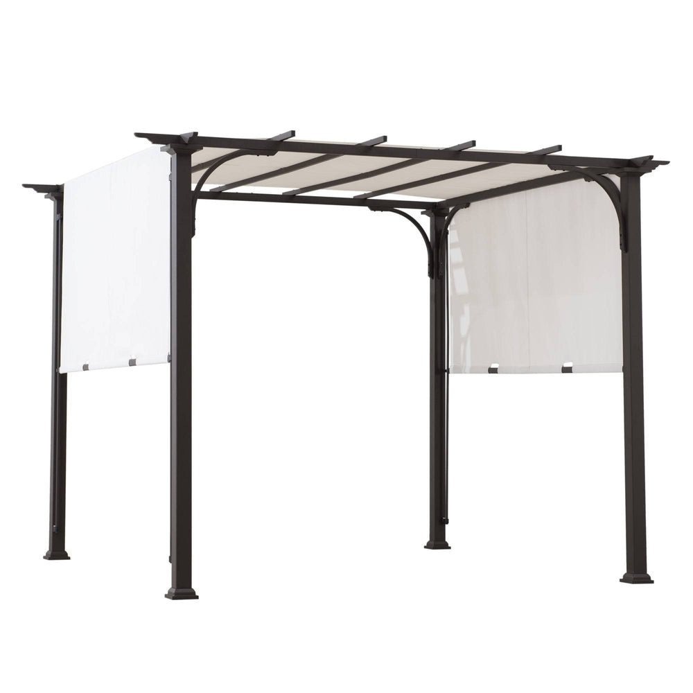 SUNJOY 10x10 White Pergola with Adjustable Canopy Roof - Image 11