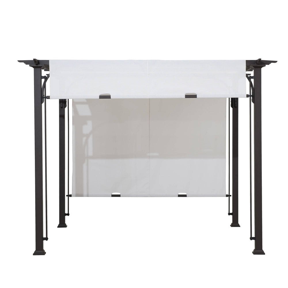 SUNJOY 10x10 White Pergola with Adjustable Canopy Roof - Image 12