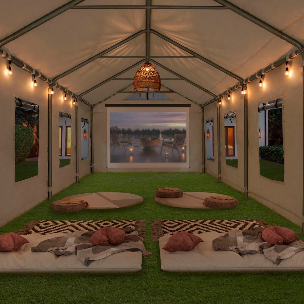 SUNJOY 12x30 Sundale Party Tent with 8 Removable PE Windows and 2 Roll-up Side Walls - Image 3