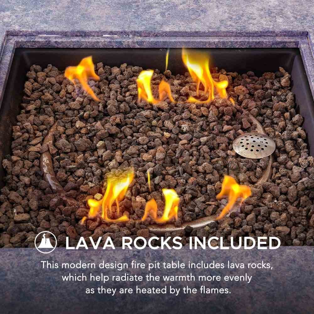 SUNJOY 38 Inch Outdoor Propane Gas Fire Pit Table with Lava Rocks - Image 10