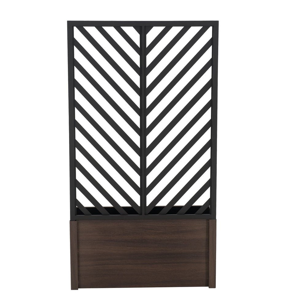 SUNJOY Raised Garden Bed with Trellis - Screen & Planter Box Combo - Image 9