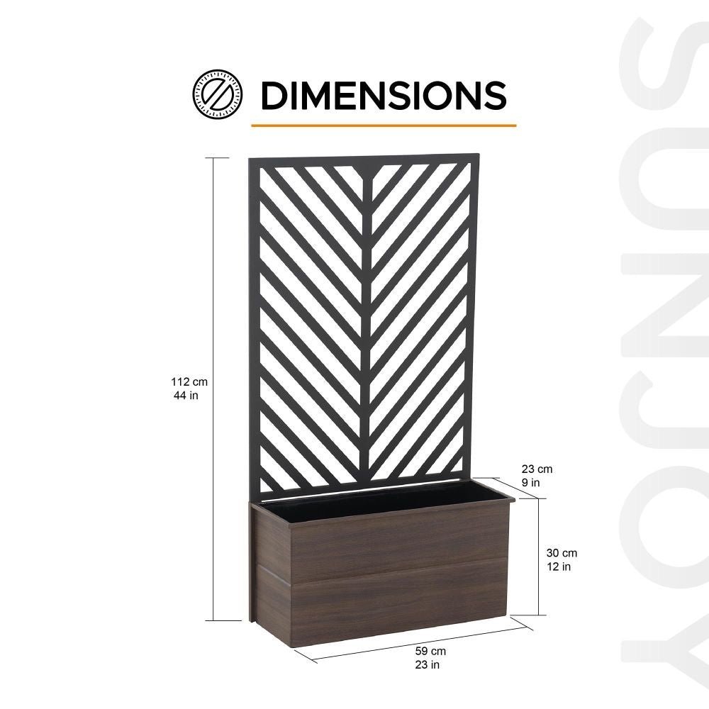 SUNJOY Raised Garden Bed with Trellis - Screen & Planter Box Combo - Image 7