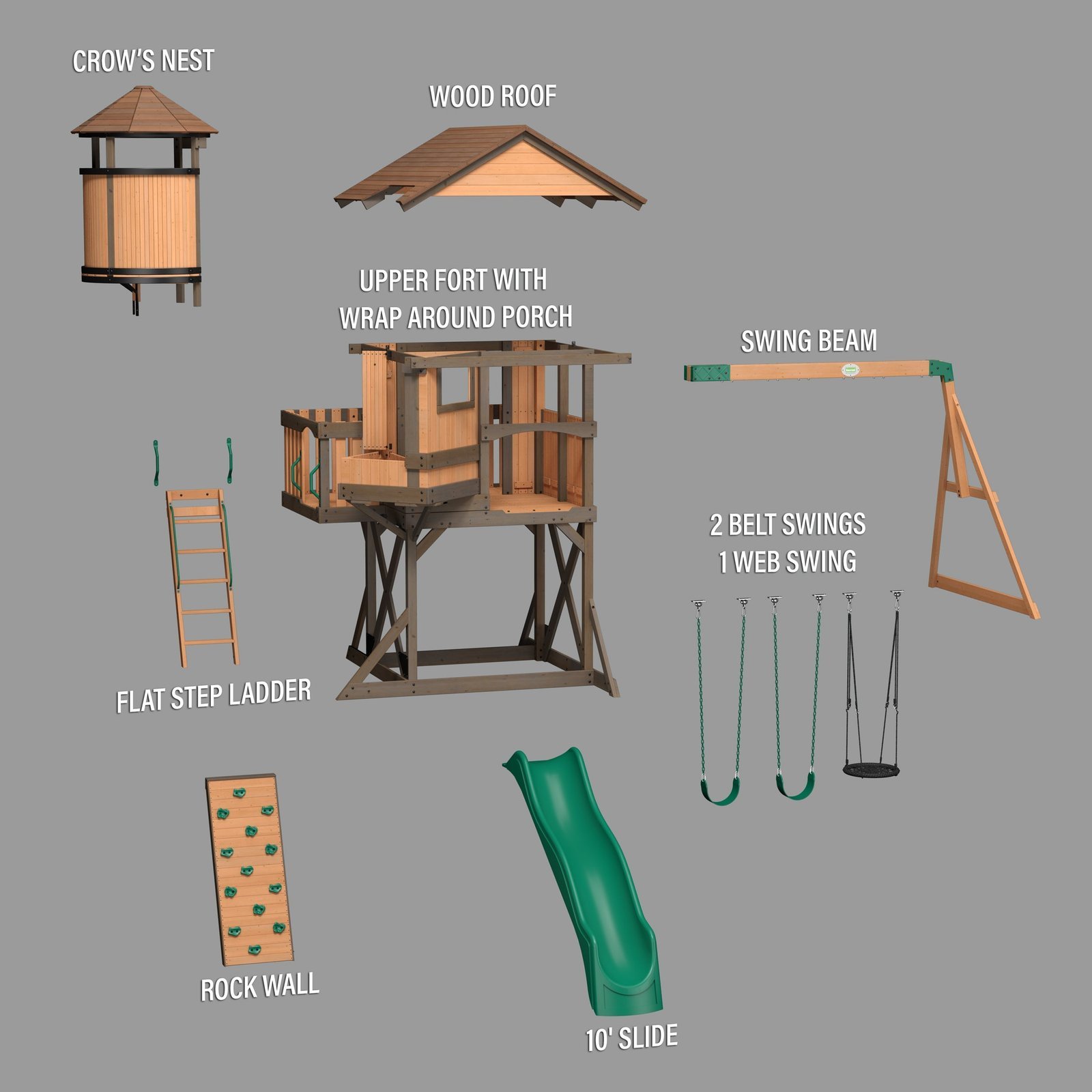 Eagles Nest Elite Swing Set - Image 13