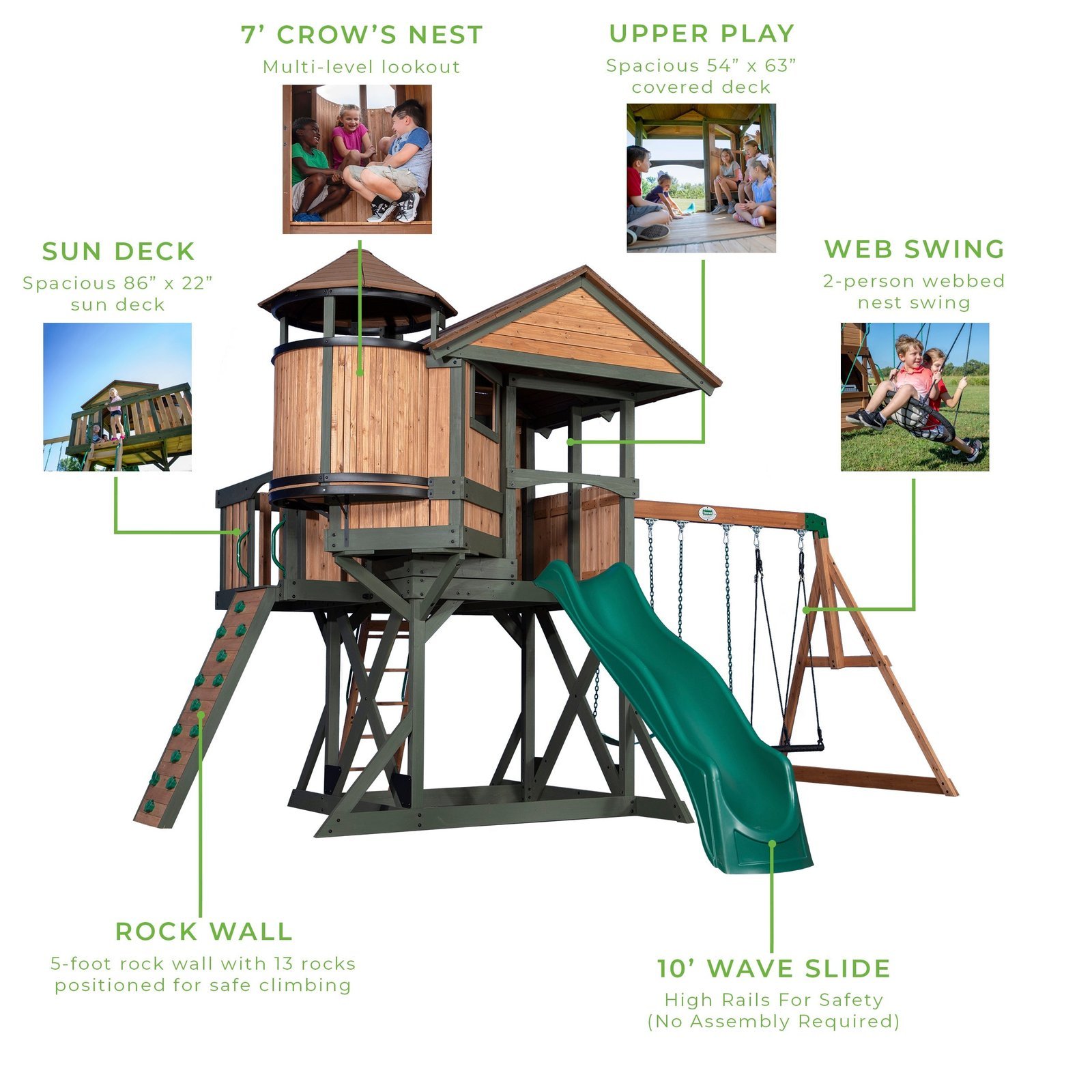 Eagles Nest Elite Swing Set - Image 3