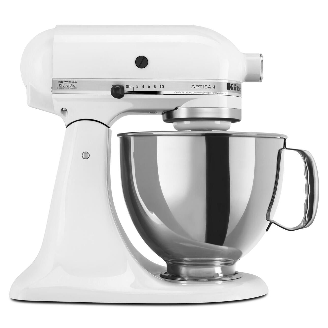 KitchenAid Artisan Series 5-Quart Tilt-Head Stand Mixer, White, KSM150PS - Image 2