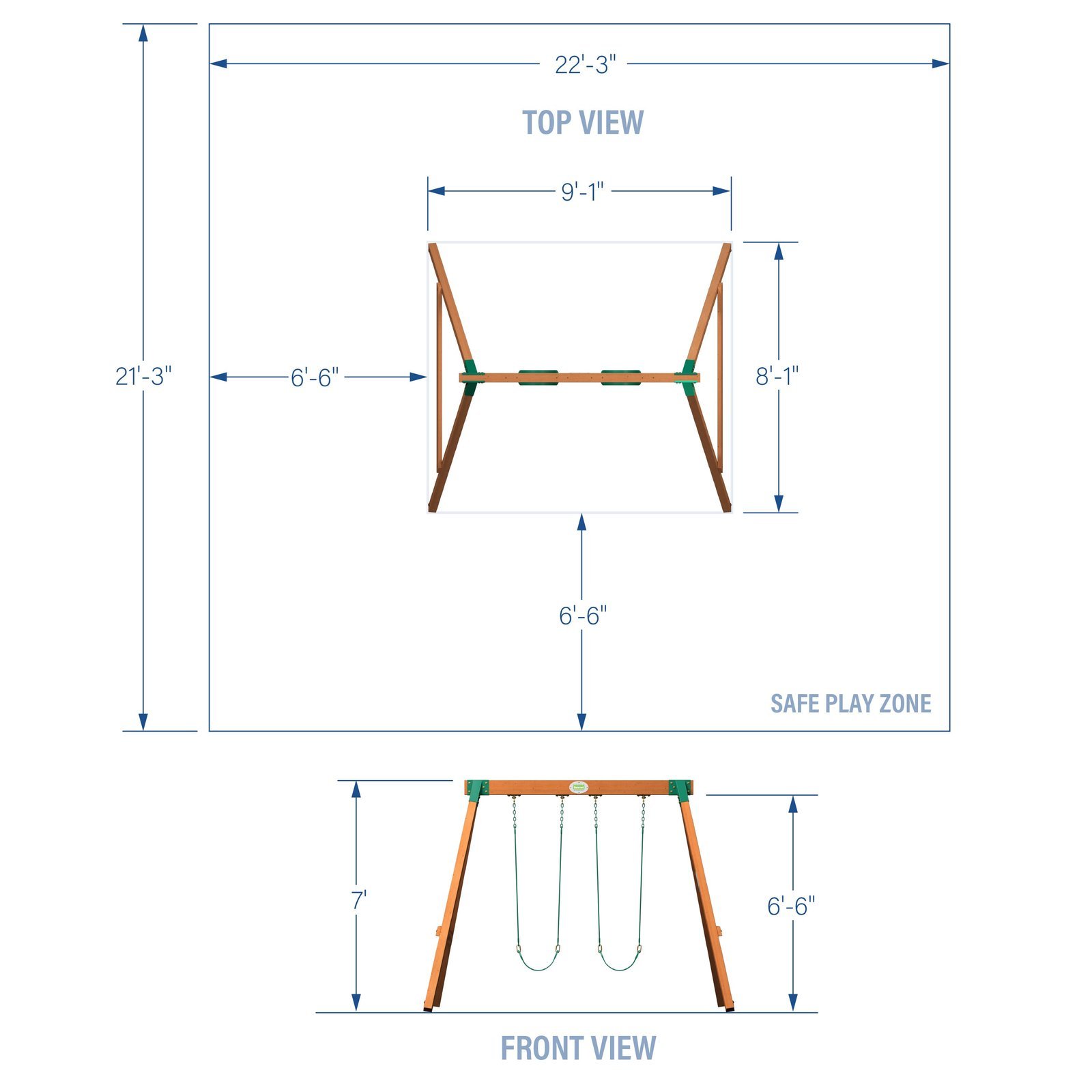 Heavy-Duty Durango Swing Set - Image 2