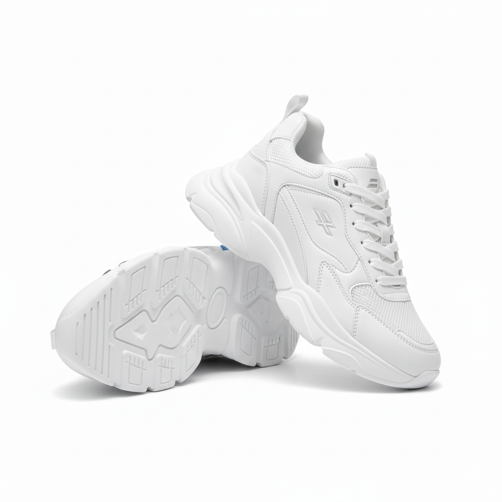 Men Classic All-White Breathable Casual Sneakers
