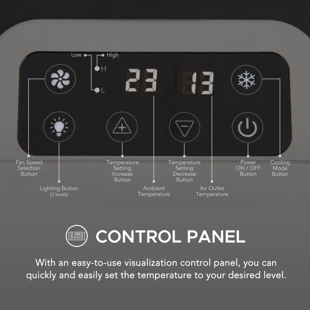 SUNJOY IceCove Portable Air Conditioner with Power Bank and Solar Panel for Outdoor Tents and Indoors - Gray - Image 7