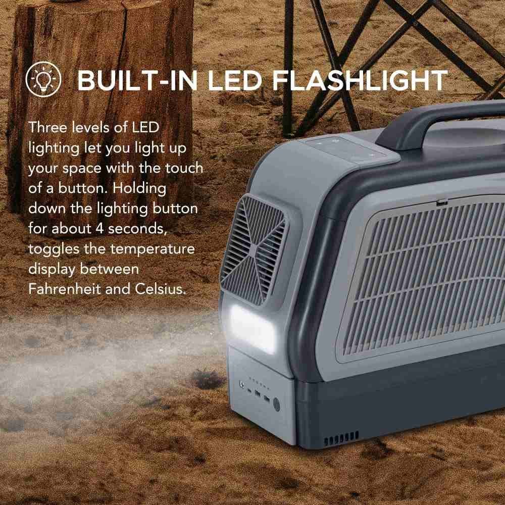 SUNJOY IceCove Portable Air Conditioner with Power Bank and Solar Panel for Outdoor Tents and Indoors - Gray - Image 8