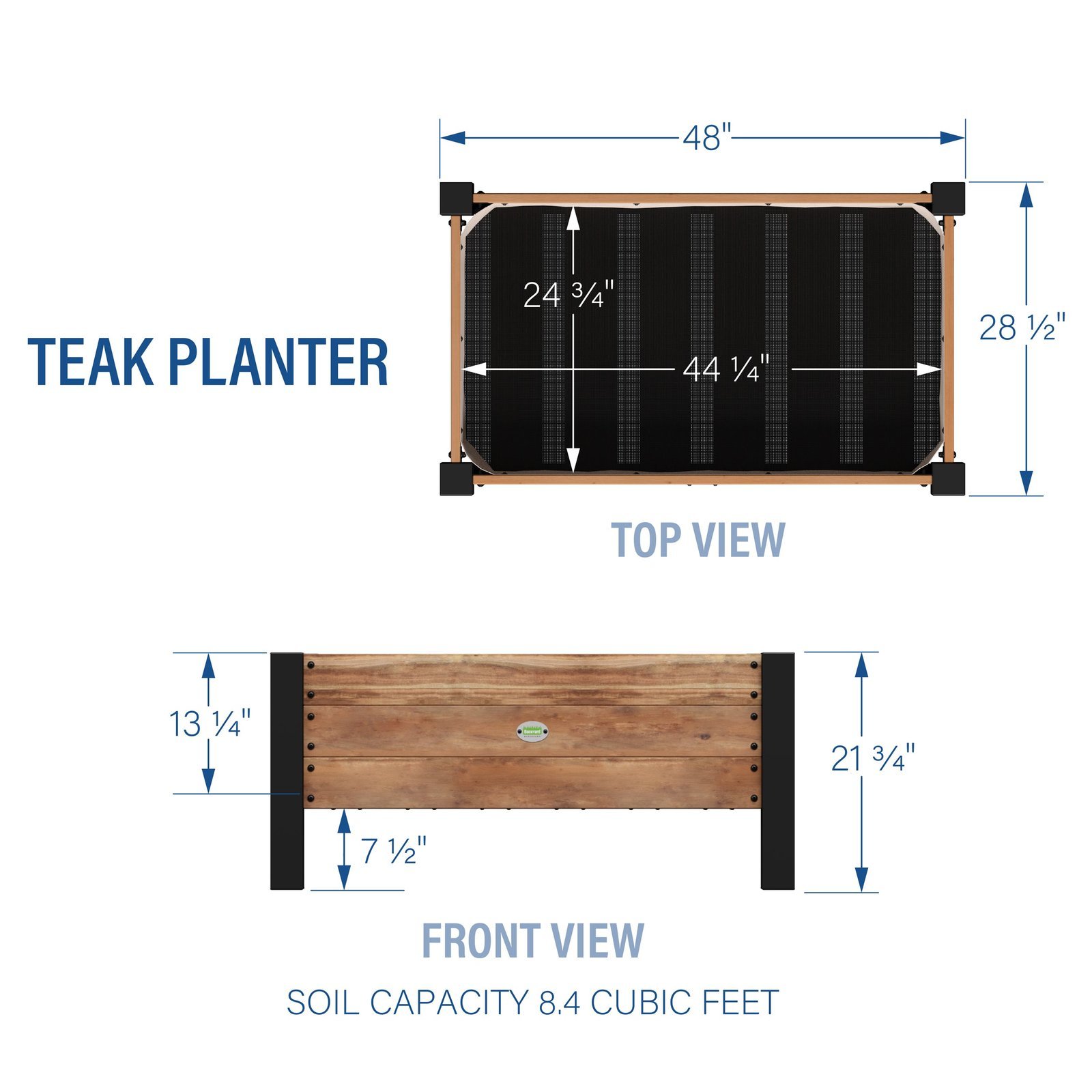 Planter 100% Authentic Teak Wood - Image 2