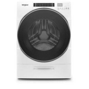 Whirlpool 5.0 cu ft High-Efficiency White Front Load Washing Machine with Load & Go(TM) XL Dispenser
