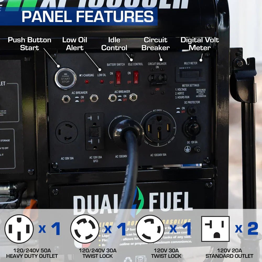 DuroMax 13,000 Watt Dual Fuel Portable Generator XP13000EH - Image 5